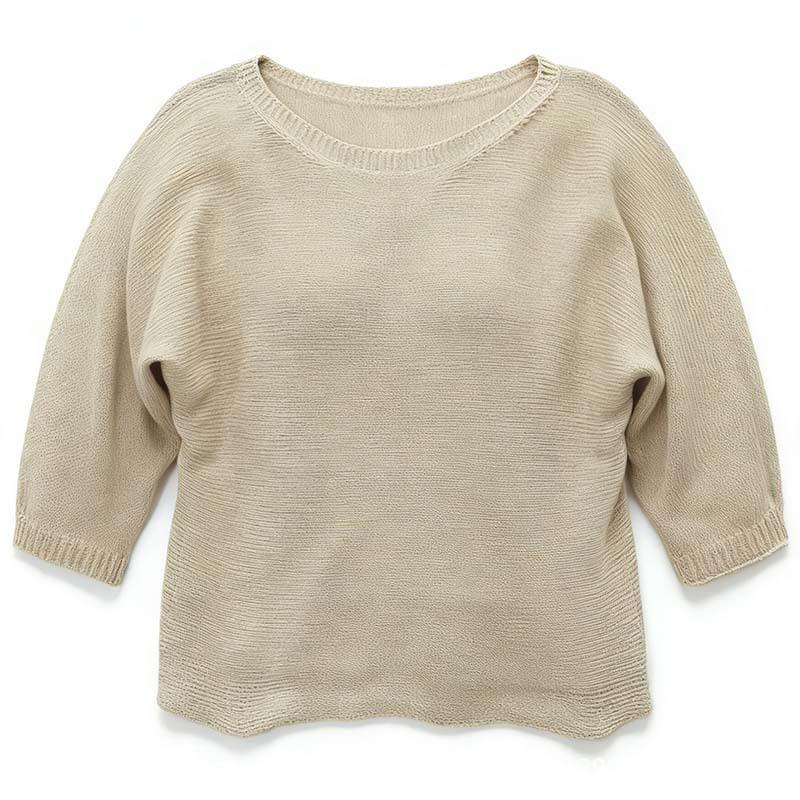 Spring & Autumn Women's Sequin Backless Knit Sweater with Five-Point Sleeves