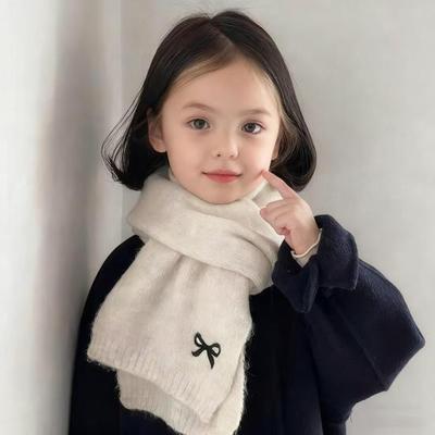 2 Adet/Set Çocuk Şapka Eşarp Seti Fiyonklu Örgü Kapüşon Rüzgar Geçirmez Boyun Eşarp Seti Kalınlaştırılmış Yumuşak Sıcak Rahat Sonbahar Kış Giyim