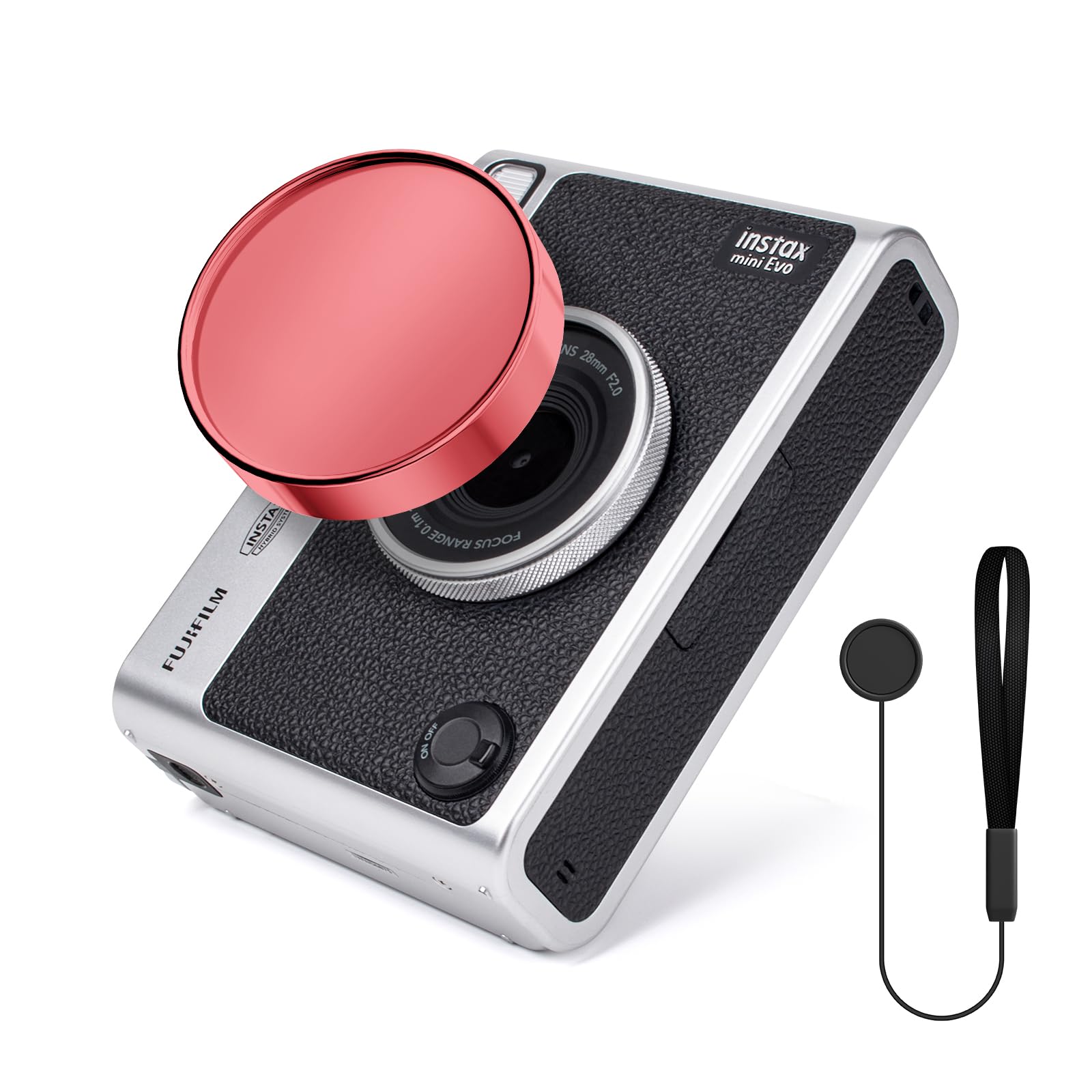 

HIYQIN INSTAX MINI EVO Lens Cap with Strap Camera Lens Cap Fujifilm FUJIFILM Instax Evo Lens Cap Exclusive for Instax Evo evo Lens Protection Lens