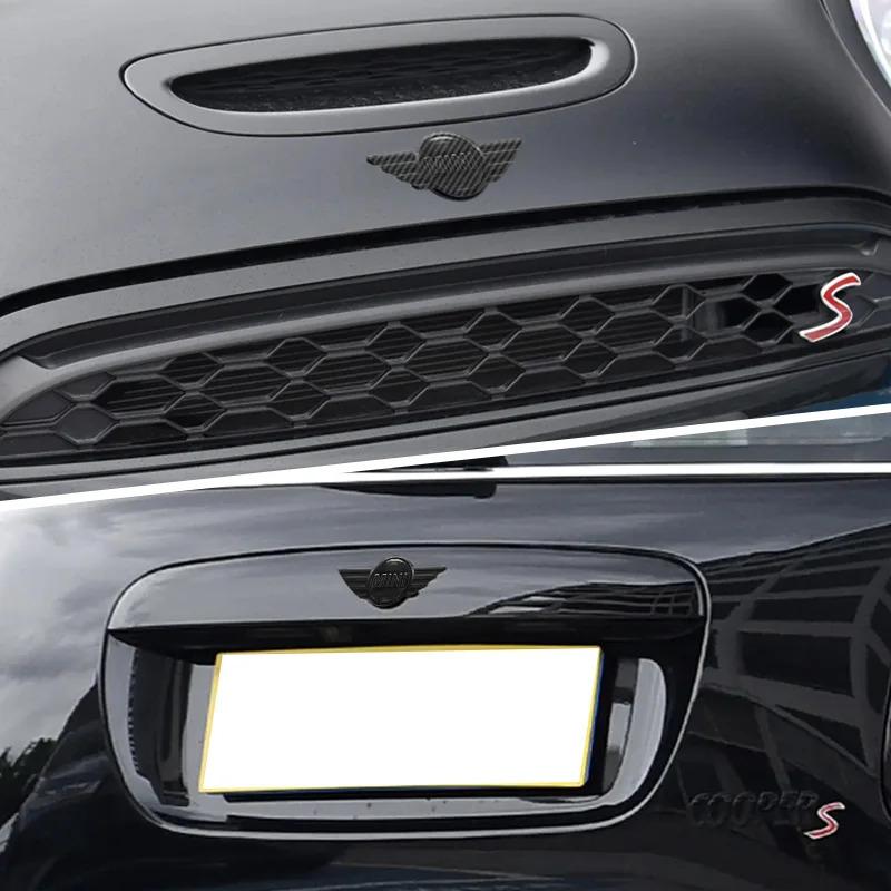 15.1/11.9cm 3D ABS Car Front Hood Emblem Stickers Rear Trunk Badge For Mini Cooper Countryman Clubman F55 F56 R55 R56 R60 JCW