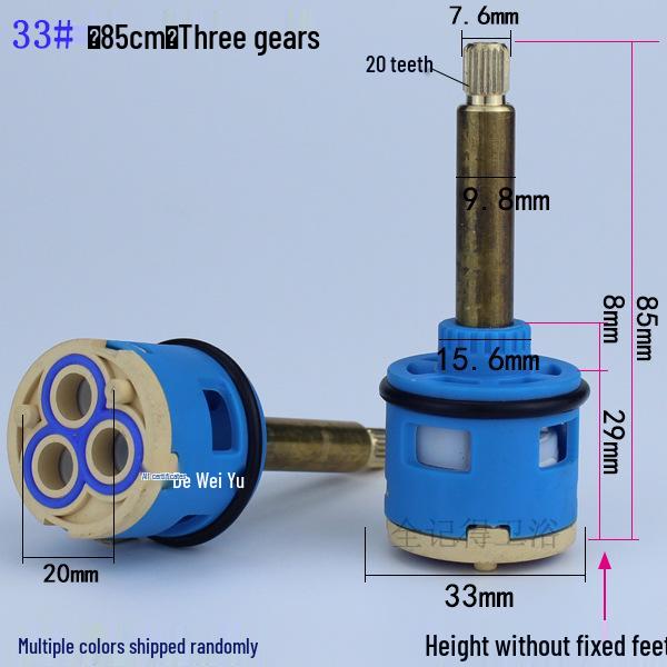 3/4-Hole Faucet Cartridge Valve Core, 3/4-Function Shower Bathtub Mixer Tap