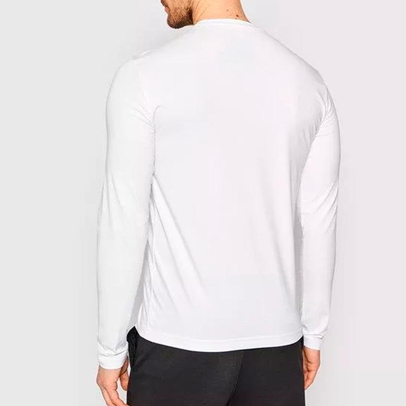Emporio Armani EA7 FW21 Casual Letter Round Neck Long Sleeve T-Shirt Men tops White 3KPT64-PJ03Z-1100