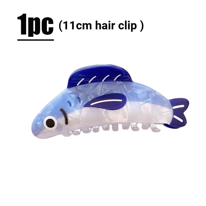 5 Stück Kreative Sardinenförmige Haarspangen, Rutschfester Halt Acryl Haarnadel Mode Dekoratives Accessoire für Frauen und Teenager Accessoire