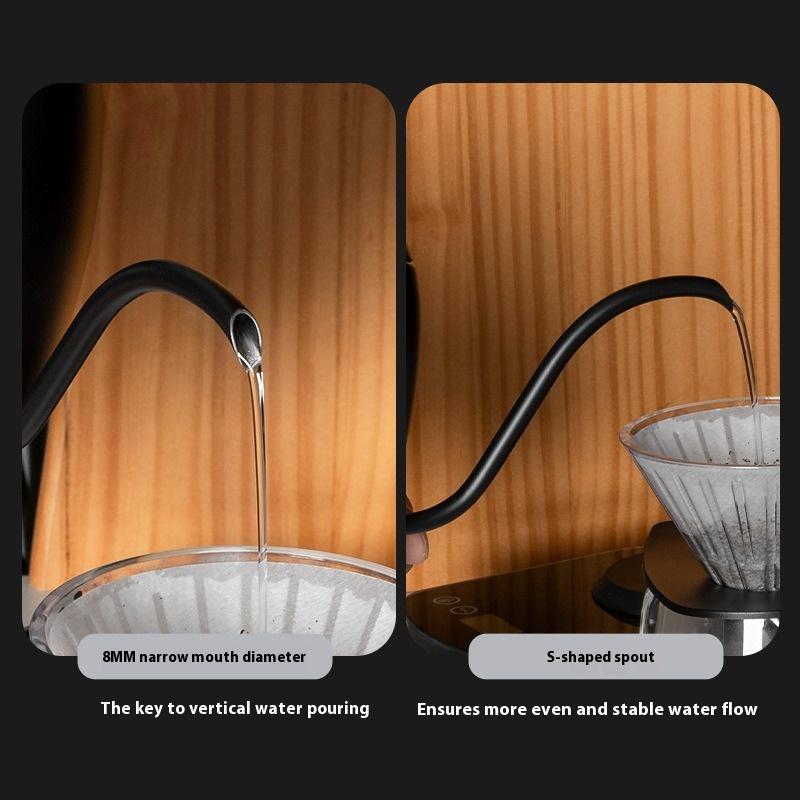 800ml Hand Brew Coffee Pot Intelligent Constant Temperature Electric Kettle Gooseneck Fine-mouth Stainless Steel Teapot Kettles