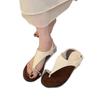 Sheepskin version~ summer new French retro style thick-soled toe round head sandals wear versatile casual beach shoes