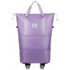 Unisex Expandable Large-Capacity Travel Duffel Bag with Wheels, Foldable Boarding Luggage for Business Trips and Shopping.
