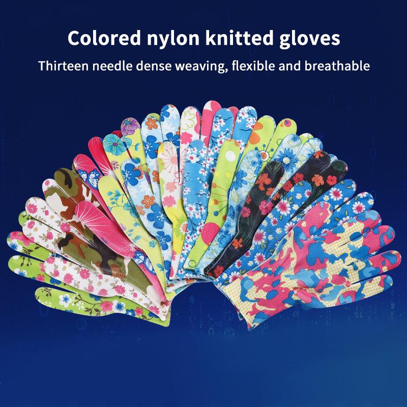 10 Pairs Gardening Labor Gloves for Women Nylon Outdoor Work Gloves Ideal for Planting Tasks