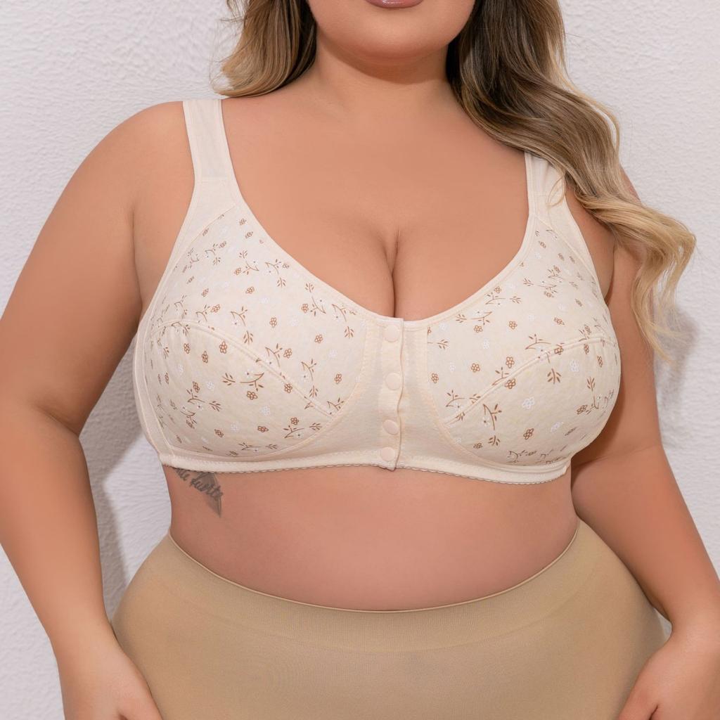 Women Wirefree Tank Style Bras Front Closure Bralette Female Confortable Breathable Underwear Large Bust Cup Underwear L-5XL