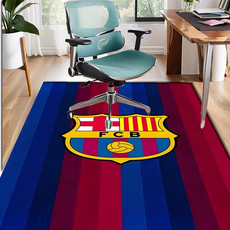Tappeto con Fantasia FC Barcelona, Tappetino da Interno/Esterno, per Picnic, Sala Giochi, Camera da Letto, Ufficio, Soggiorno, Tappeto per Arredamento Casa, Regalo di Compleanno