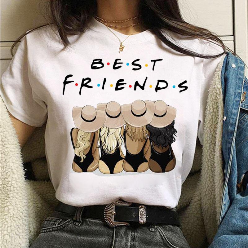 Summer Urban Girl Fashion Letter Print Simple Pure Cotton Loose Round Neck T-Shirts Women’s
