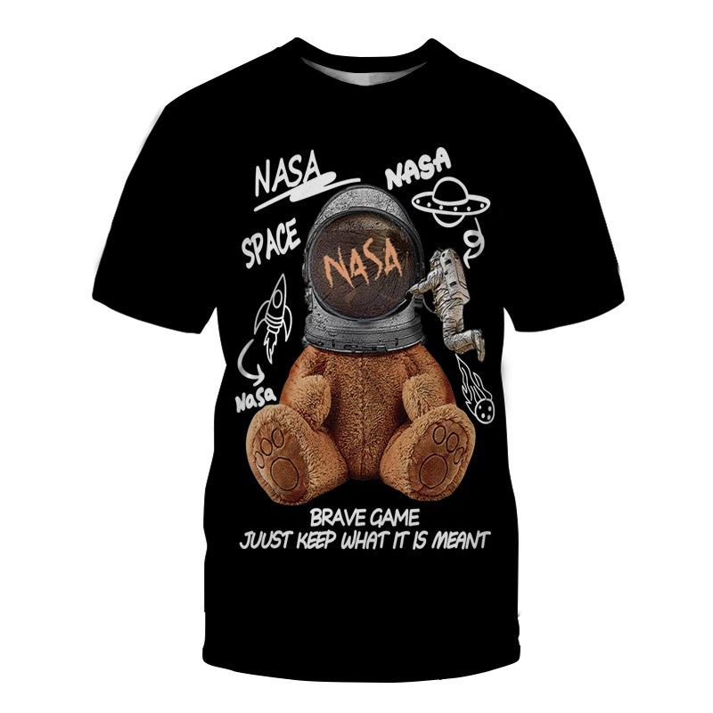 

Літня чоловіча футболка з коротким рукавом, круглим вирізом, принтом, повсякденна, спортивна, топ 5XL