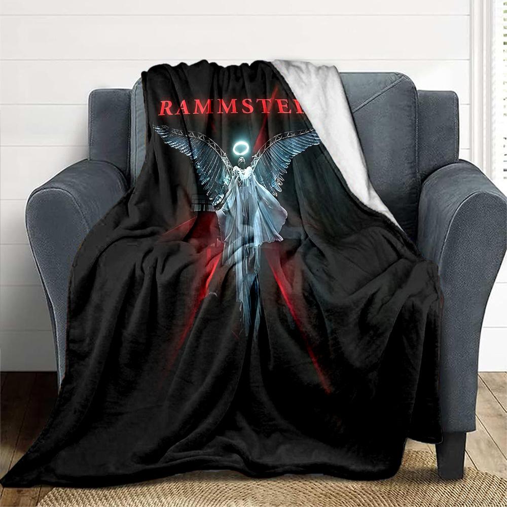 1 Stück Rammstein Engel Flanell-Decke, Weich Hautfreundlich mit Digitaldruck, Verschiedene Größen erhältlich für Familie, Freunde, Geburtstag