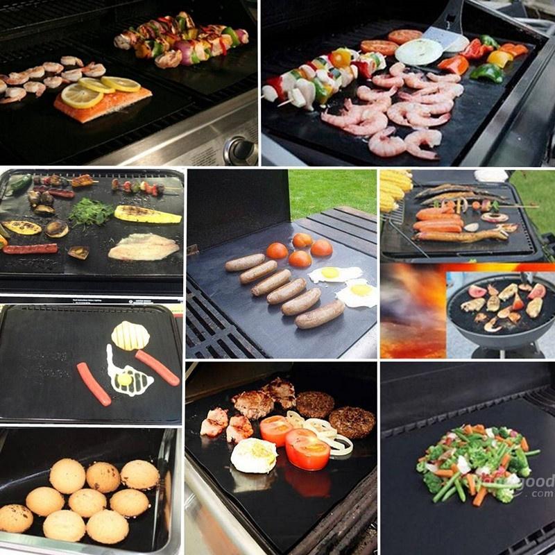 PTFE Anti-aanbak BBQ Grillmat Barbecue Bakmatten Herbruikbaar Teflon Kookplaten 40 * 30cm