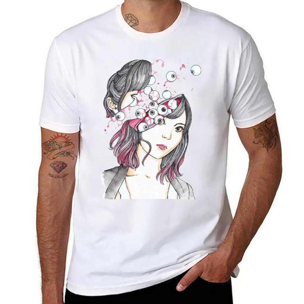Eyeballs Tshirt Large Size Loose Casual Tee