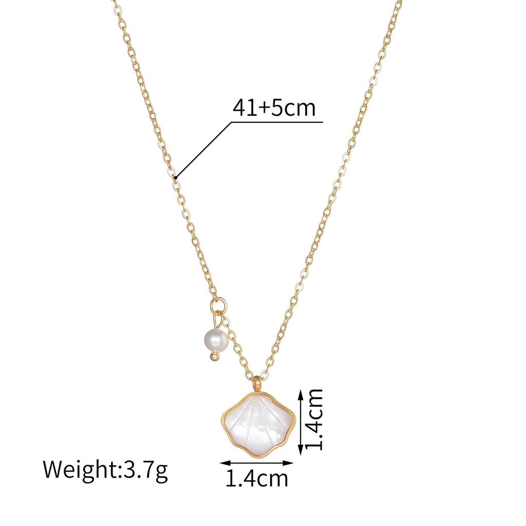Anello Aperto INS Moda Acciaio Inossidabile Stella Marina Perla - Anello Dito Esagerato Placcato Oro 18K da Donna