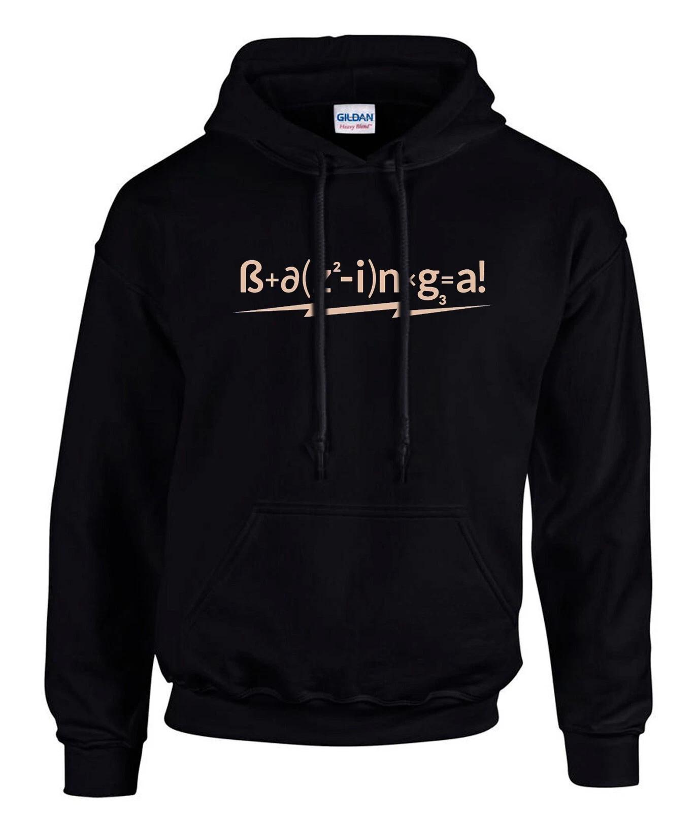 BAZINGA! mathematical formula Big BangBlack Hoodies Hooded Sweatshirts -3249-SW S