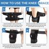 1PC Knee Brace with Dual Metal Side Stabilizers Knee Support Adjustable Compression Breathable Patella Protector Arthritic Guard