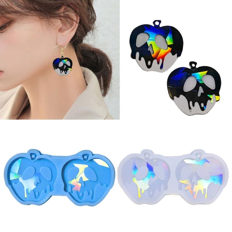 Licht und Schatten Schlüsselanhänger Silikonform Perforierbare Ohrringe Anhänger Handgemachte Form Valentinstag Geburtstagsgeschenk Schmuck