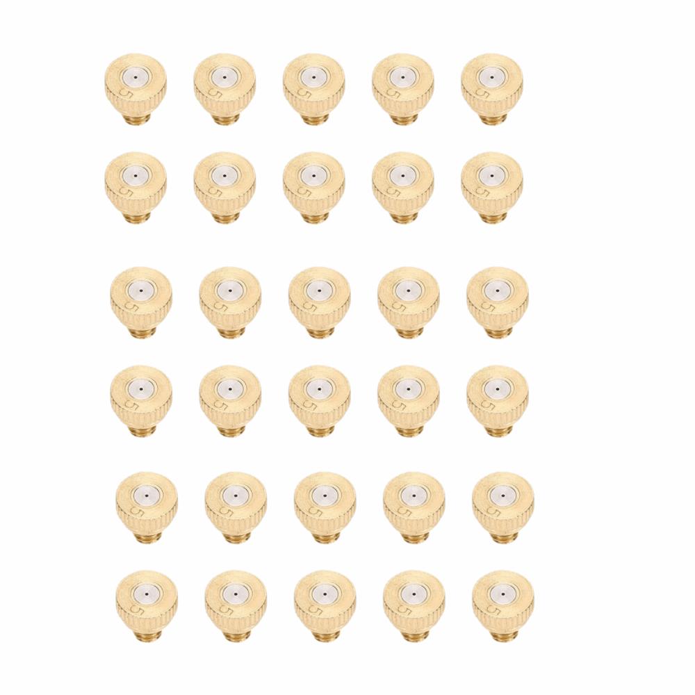 30PCS 10/24 UNC Thread Brass Misting Nozzle Brass Mist Sprayer Nozzle  Landscaping Humidification