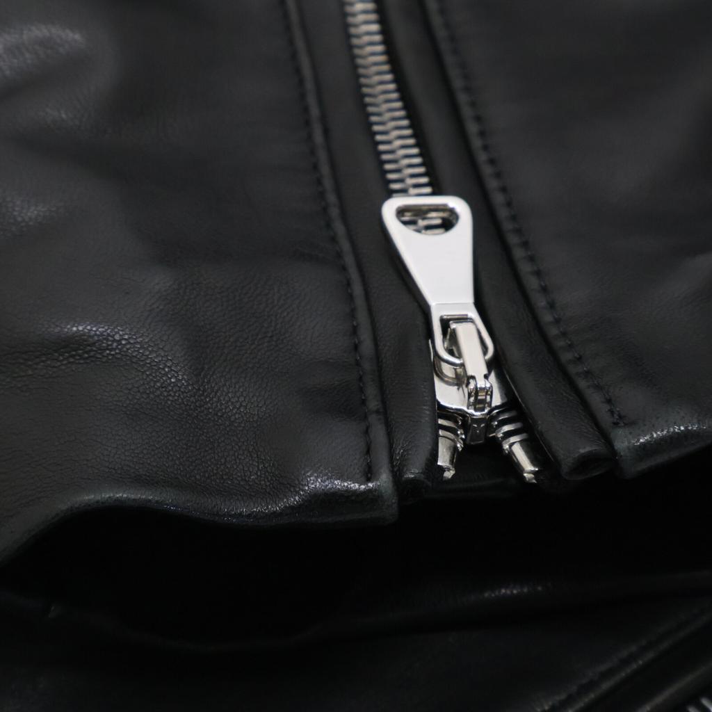 EMMETI Andrea Padded Single-breasted Lambskin Jacket Jacket 50 blackUsed