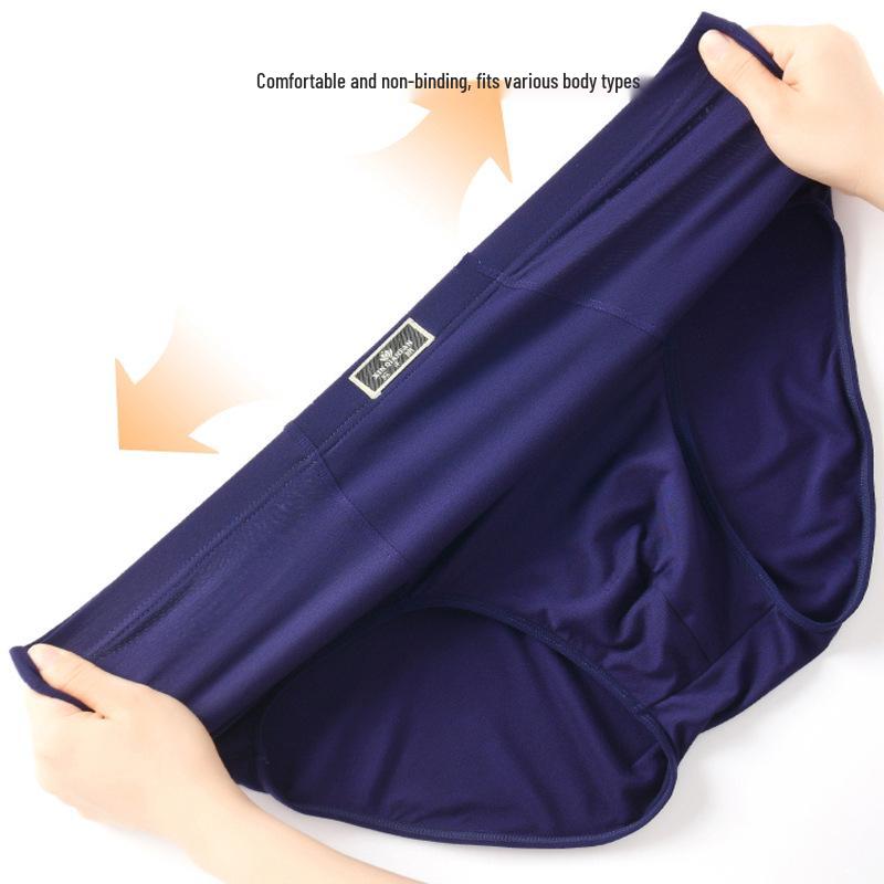 Pánské trojúhelníkové slipy z modalu s vysokým pasem - Prodyšné, volný střih pro střední věk a starší