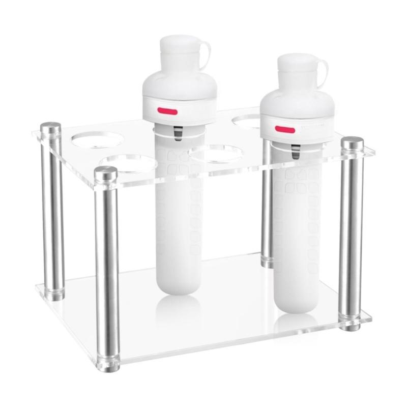 6 Hole Flavor Cartridges Organiser With Acrylic Construction Clear Spacious Designs Stoarge Rack