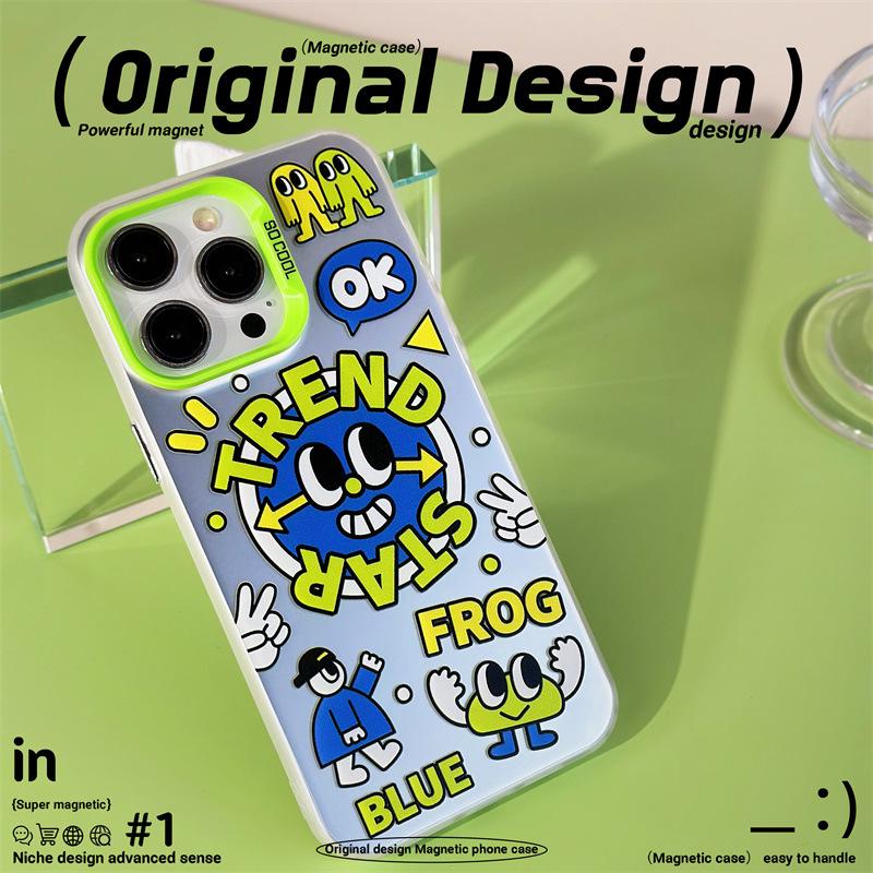 Magnetyczne matowe laserowe etui Zhitai na iPhone 16, Apple 15 Pro Max i Huawei Mate 60