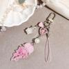 Ocean Theme Elegant Jellyfish Pendant Keychain Durable Metal Bag Phone Charm for Women Daily Gift