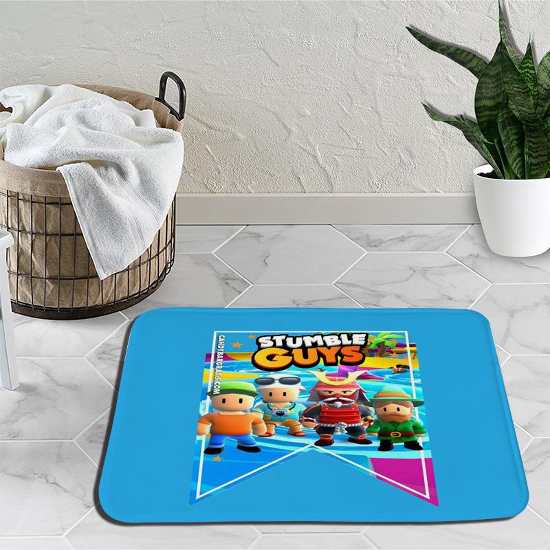 Stumble Guys Karikatür Halı Tökezlemek Oyunları Halı Yatak Odası Dekorasyon Yoga Mat Anime Açık Halı kaymaz Halı doğum günü hediyesi