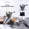 1Pc Reusable Double Layer Stainless Steel Coffee Filter Holder Pour Over Coffees Dripper Mesh Coffee Tea Filter Basket Tools