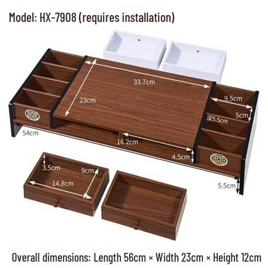 Huixing Wooden Monitor Stand with Storage Drawer HX-7908 Riser (Assembly Required)