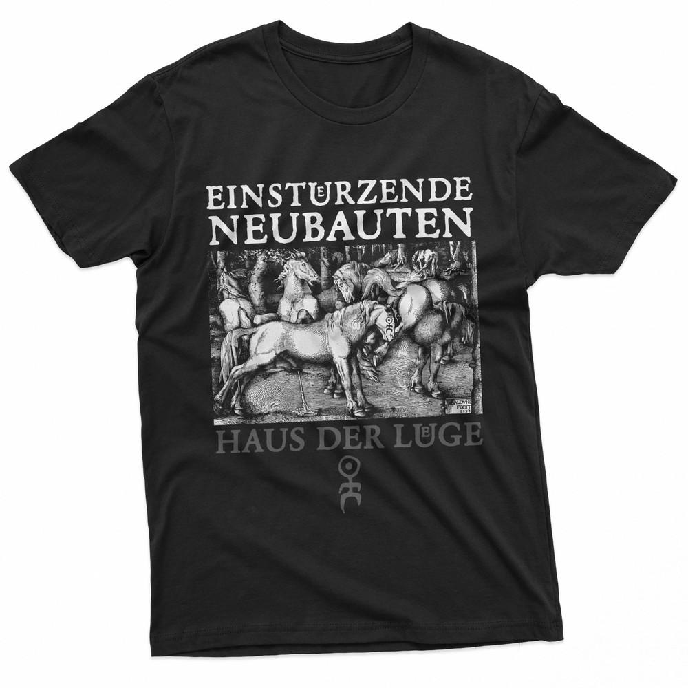 

Industrial Horses Forest Etching Dark Gothic Art Noise TShirt Unisex T-Shirt M