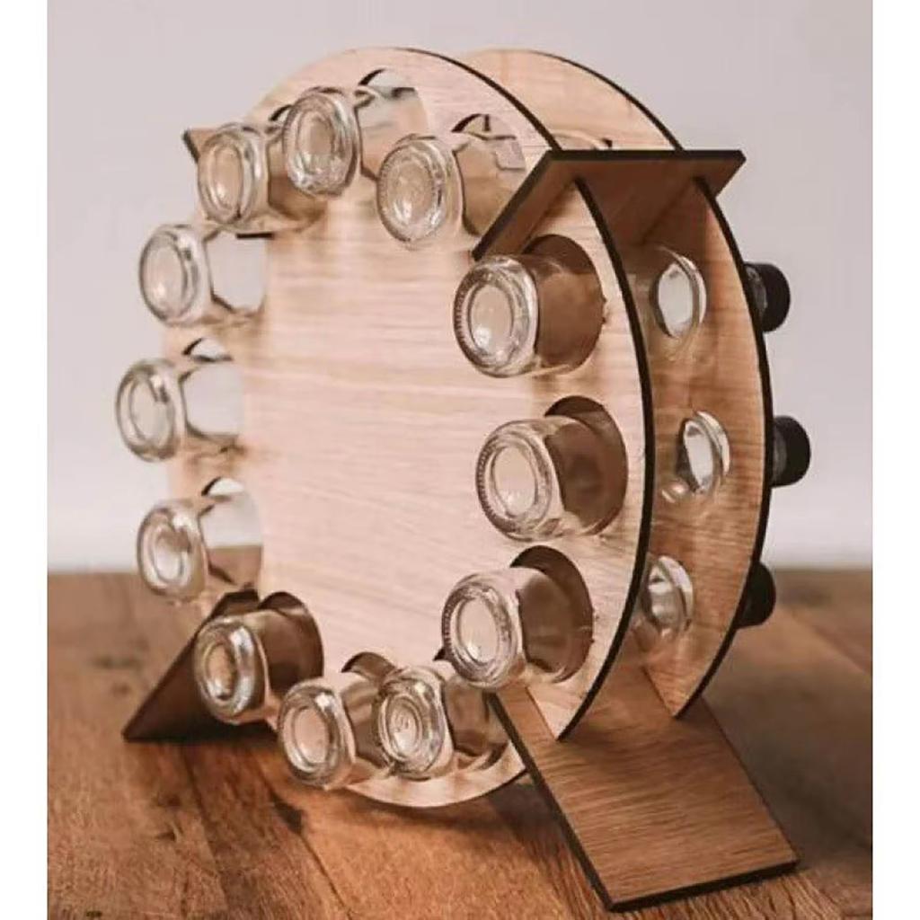 Christmas Advent Calendar Wine Holder For 2025 Countdown Calendar Wine Rack Xmas Wooden Wine Bottle Stand Decoration For Home