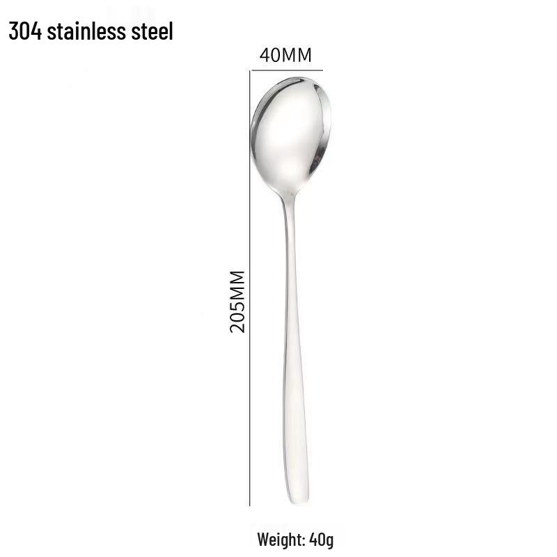 304 Stainless Steel Korean Style Tableware: Soup Spoon, Table Fork, Coffee Stirring Spoon, Long-Handle Thickened Spoon & Fork.
