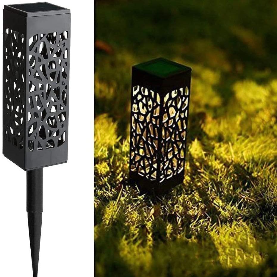 1-8PCS Outdoor Solar Lights Waterproof LED Hollow Pattern Garden Lamp Auto Sensor Pathway Lighting for Yard Patio Decoration