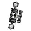 Adjustable Mount Arm with Double Ballheads 1/4in Screw for Cameras Monitors and LED Lights Aluminum Build