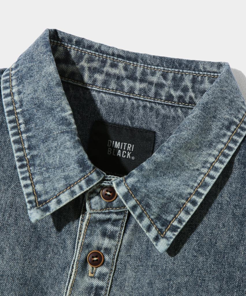 Dimiteulibeullaeg Cutoff Denim Work Shirt_Dust Indigo