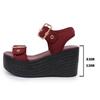 Mode Dicke Sohle Damen Keilabsatz Sandalen Sommer 2025 Schnallenriemen Klobige Plateausandalen Frau Mode Übergröße Strand Sandalen