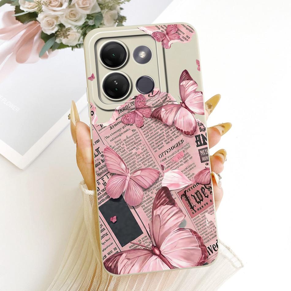 For Infinix Smart 7 HD / Smart7 Plus Cute Cat Flower Cartoon Phone Case For Infinix Smart 7HD 7Plus Soft Silicone Covers Bumpers
