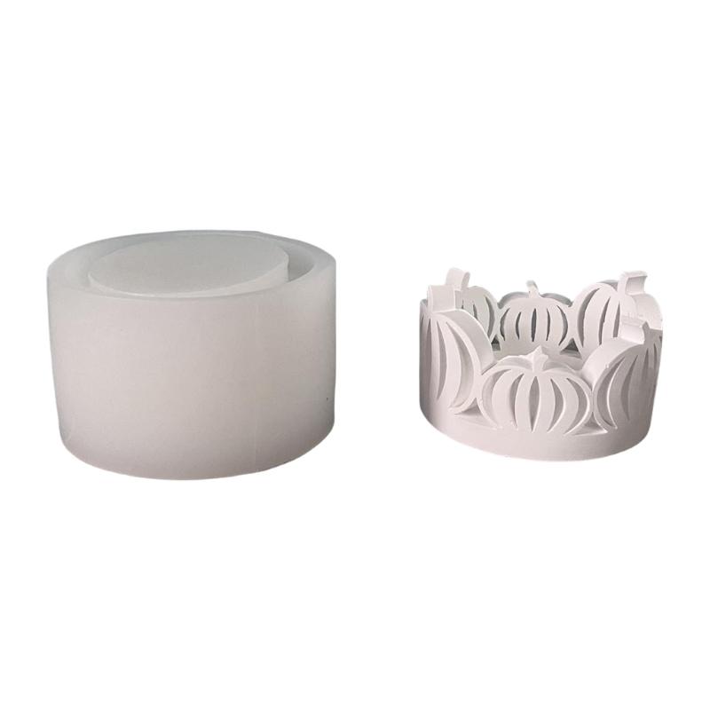 

Полые тыквы Силиконовая форма для свечей Для изготовления свечей Хэллоуин Украшение Легкое извлечение Силиконовая форма для подсвечника 1