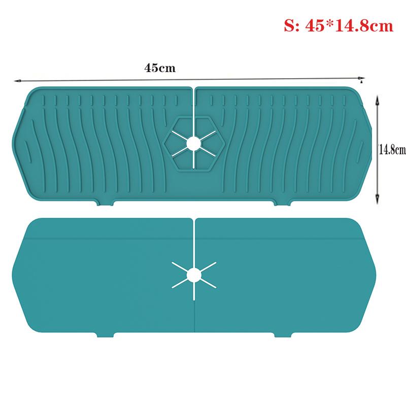 Kitchen Silicone Faucet Pad, Sink Splash Protection Pad, Sponge Drainage Pad, Countertop Protector, Drainage and Drying Pad