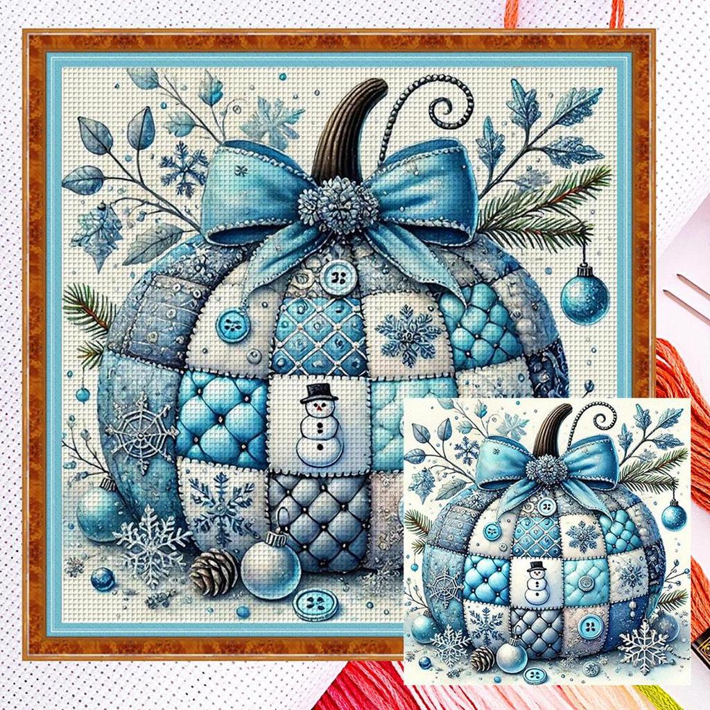 Full Embroidery cotton Thread 14CT Counted Pumpkin Cross Stitch Kit Decor