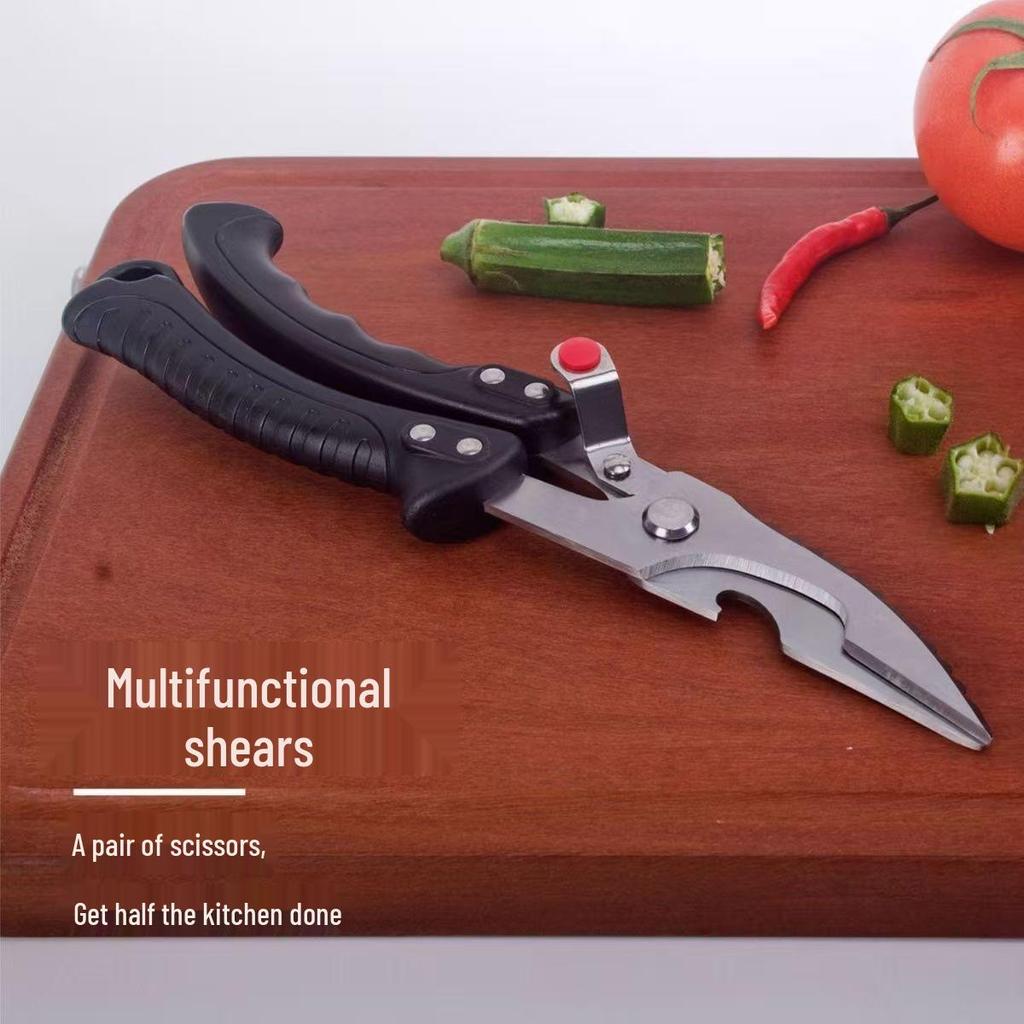 Kitchen Strong Stainless Steel Multi-Functional Bone Cutting Knives & Scissors