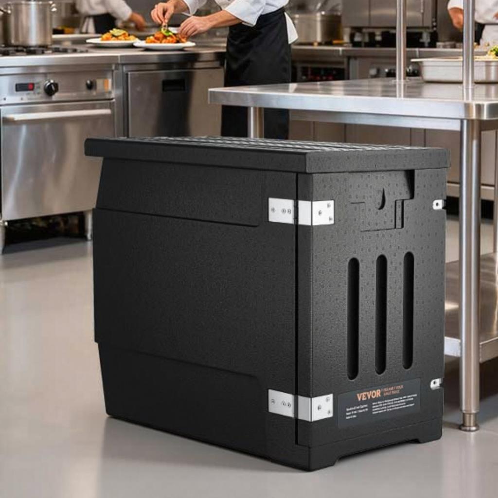 VEVOR Isolierter Speisenbehälter-Träger, 82 Quart Warmbox für Catering, LLDPE Speisenbox-Träger mit Doppelschnallen, Frontlader Speisenwärmer für Restaurant