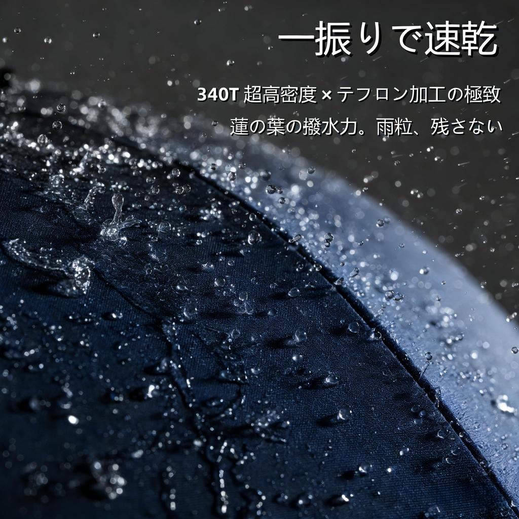 TAIKUU Folding Automatic Shape 98cm 8 Passed Strong Wind Reflective with Storage for and Rainy Season Umbrella, Open/Close, Lightweight, [340T