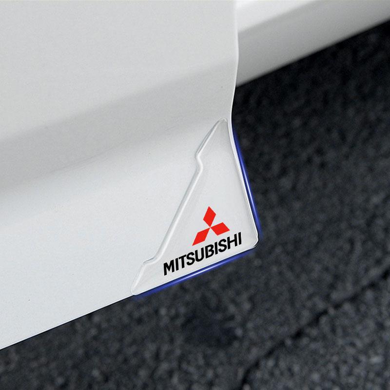 Car Door Corner Cover Anti-Scratch Protection 3D Badge Sticker For Mitsubishi Asx Lancer Outlander Pajero Ralliart Accessories Car Styling