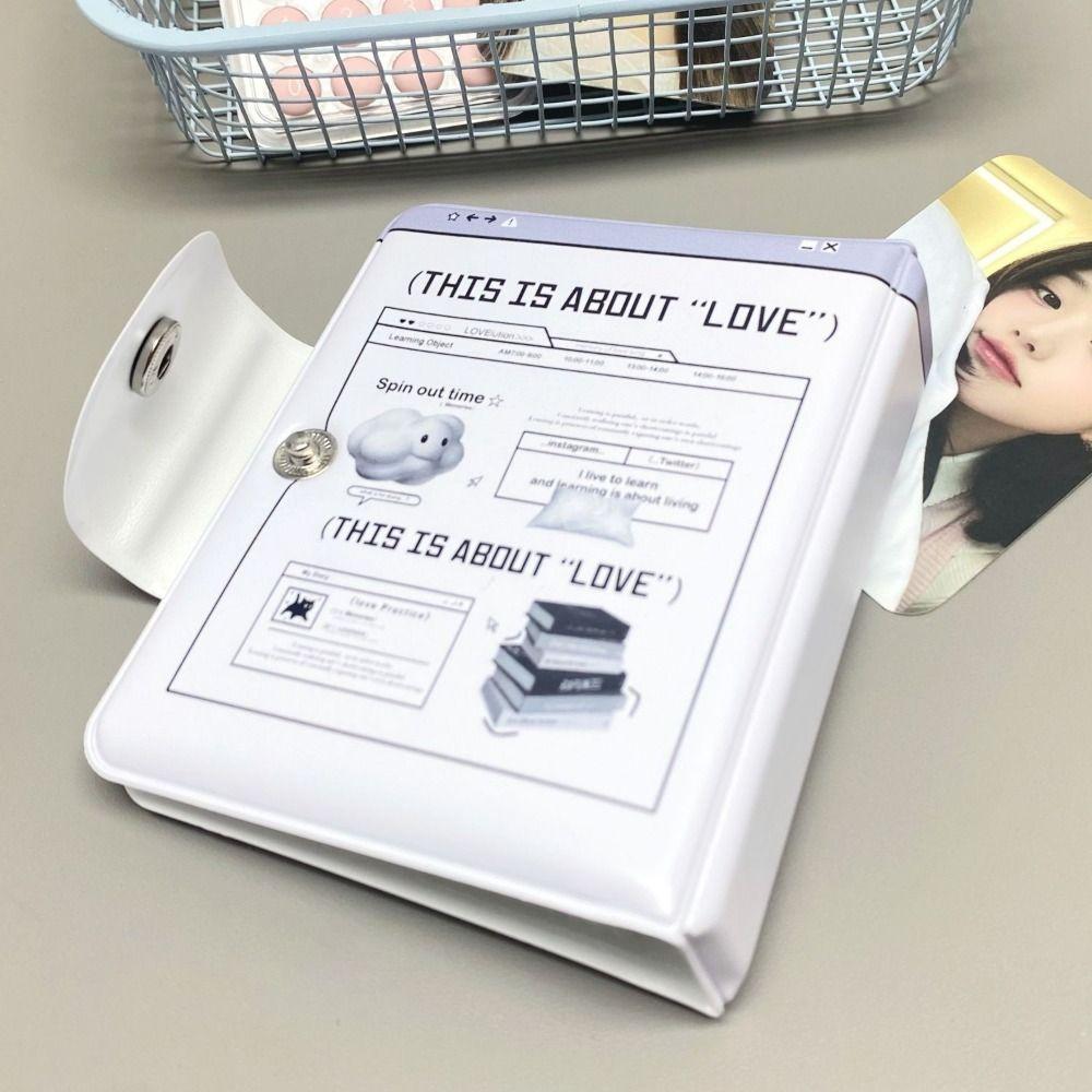 Cute 3 Inch Kpop Album Mini Cartoon Idol Photo Holder Gift 32 Pockets Photocard Holder