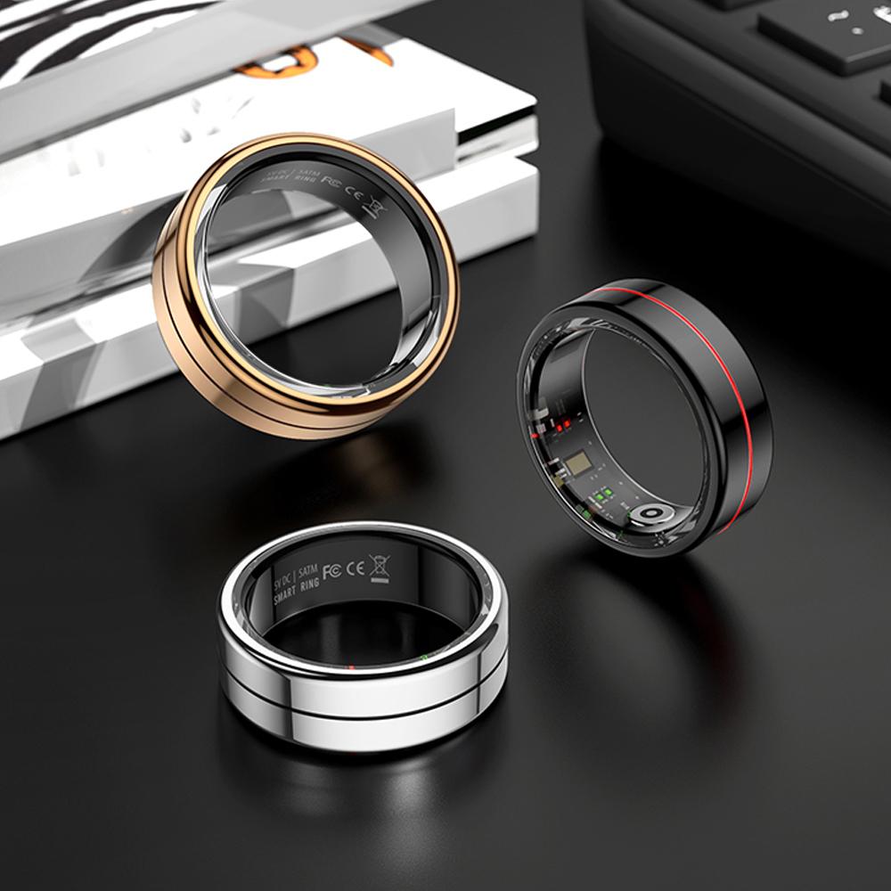 Smart Ring Herzfrequenz Blutsauerstoff Blutdruckmessung Männer Frauen Fitness Tracker Sport IP68 Wasserdicht Bluetooth Ring