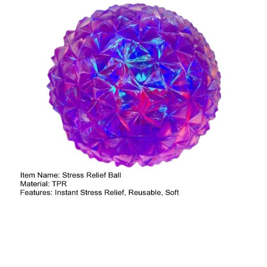Maltose Faux Diamond Shiny Ball Soft TPR Stress Reliever Toy Slow Rise Fidget for Kids Adults Anxiety Relief Slow-Resilience Emotional Release Toy