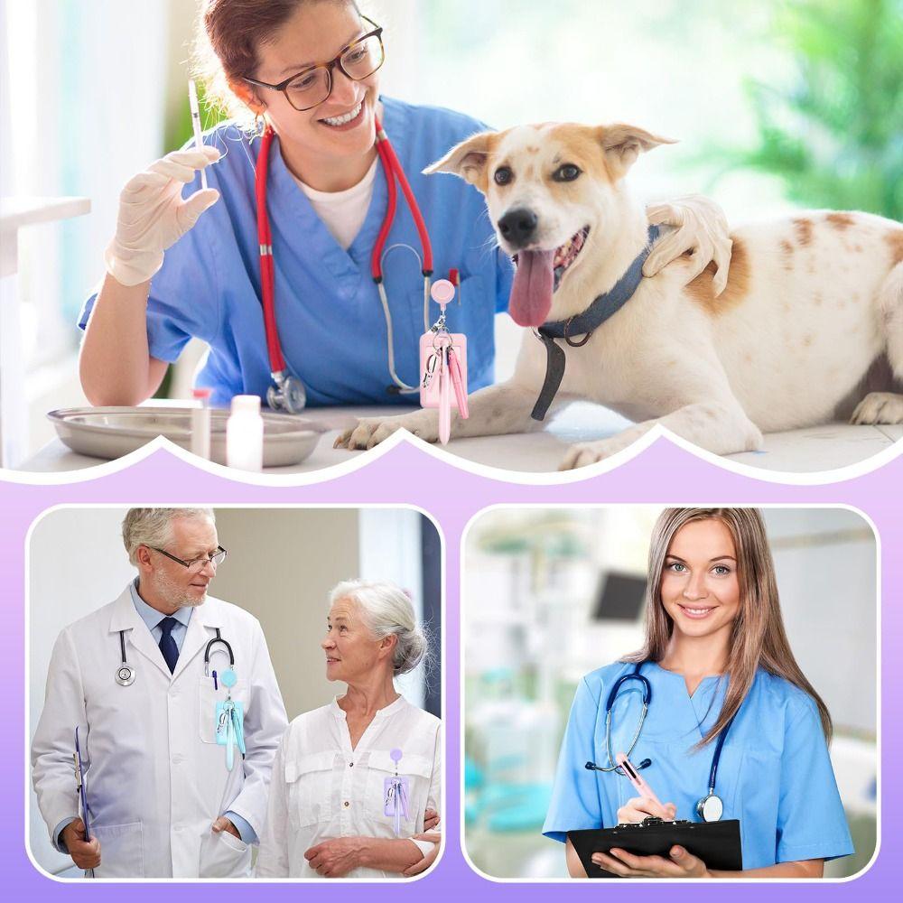 Multifunction Nurse Pen Set 6-in-1 Ballpoint Pen New Foldable Scissors  Nurse Badge Accessories